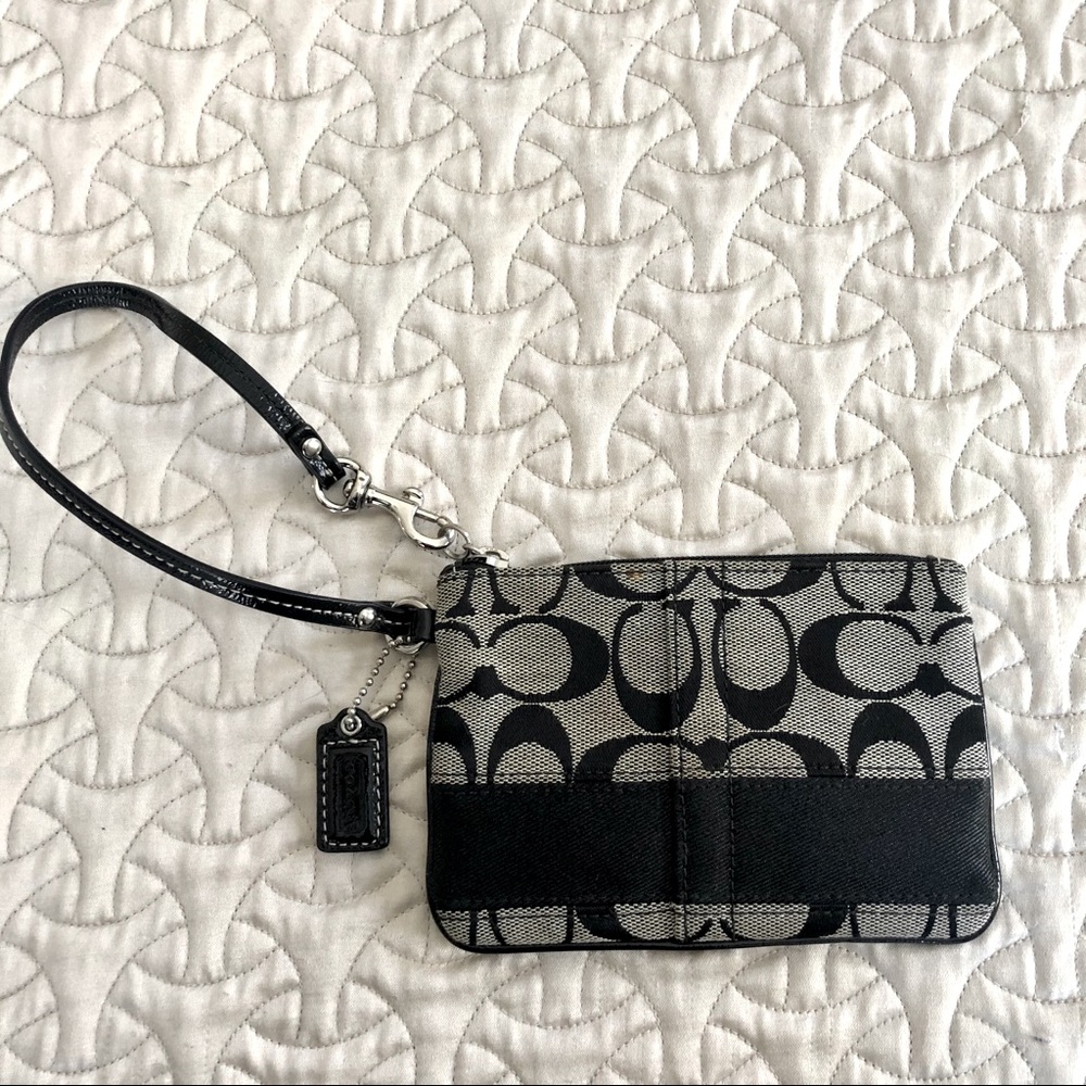 Coach Monogram Wristlet